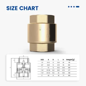 Brass Swing Spring Check Valve - Image 4