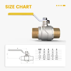 GAS BALL VALVE, FULL FLOW, LEAVER HANDLE (MxM) - Image 5