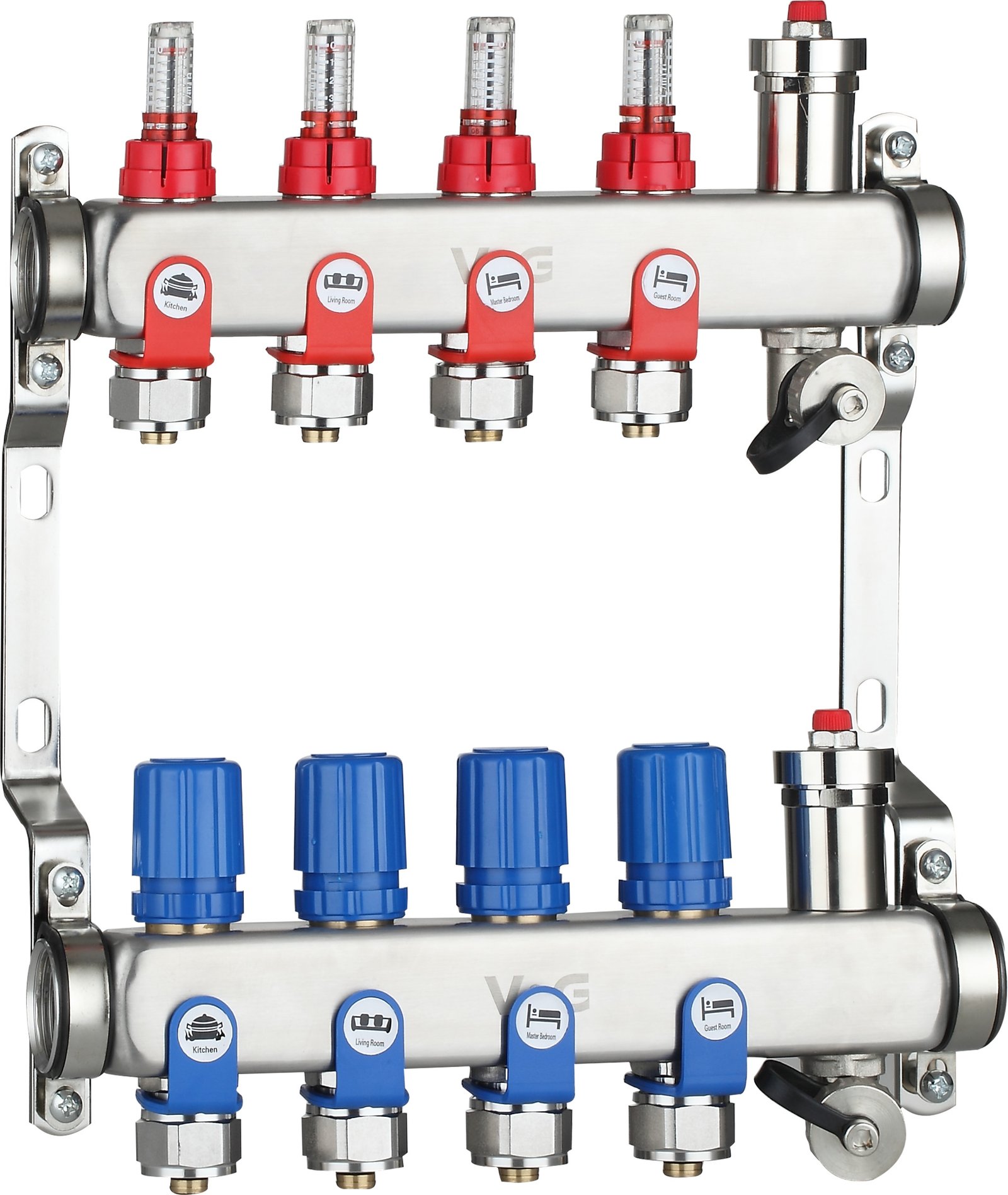 Stainless steel manifolds 1‘’, 50mm distance