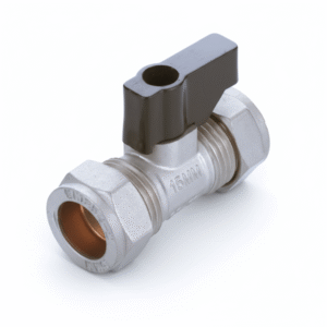 Isolating Valve with Lever CP Black Handle WRAS - Image 1