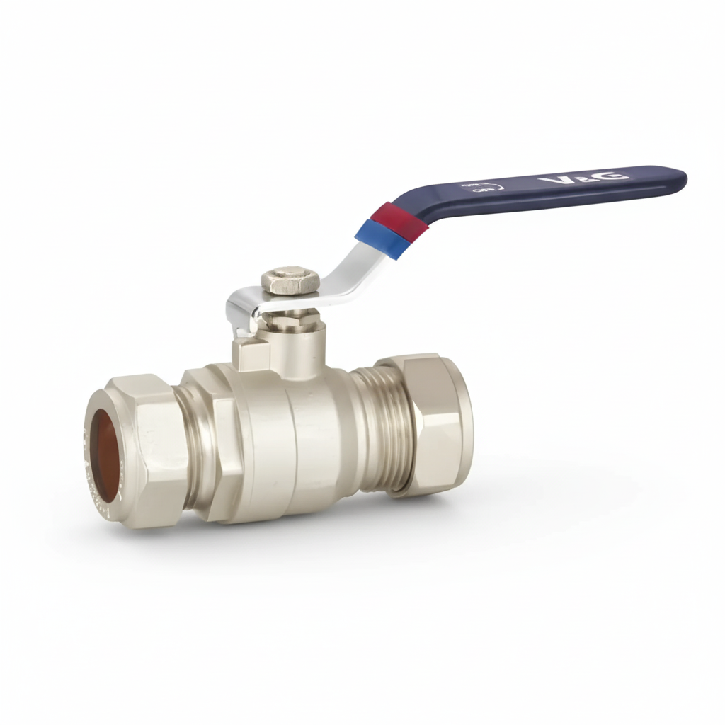 Lever Ball Valve Red / Blue/Black Handle WRAS