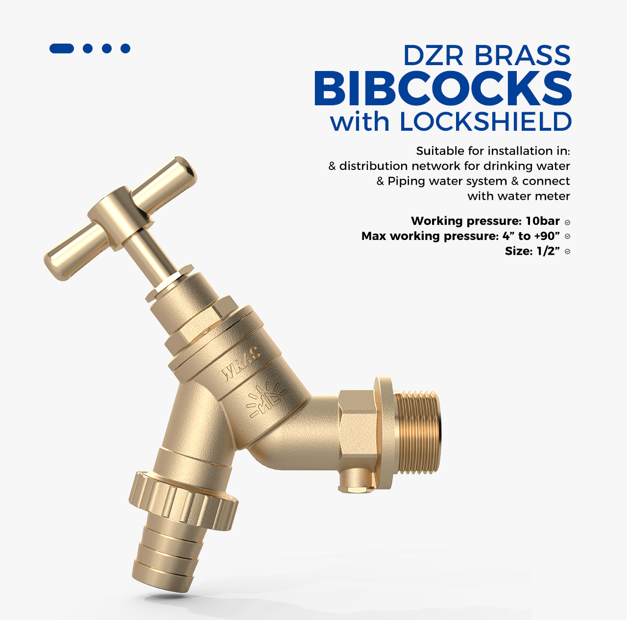 Brass Bibcock with Check Valve