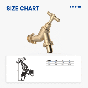 Brass Bibcock with Check Valve - Image 2
